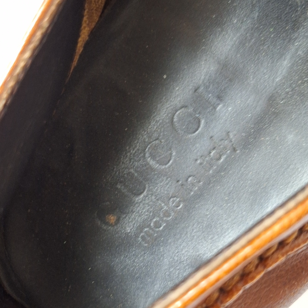 VINTAGE Rare Gucci Horsebit Brown Leather Flat Loafers - 8.5 - Picture 11 of 15